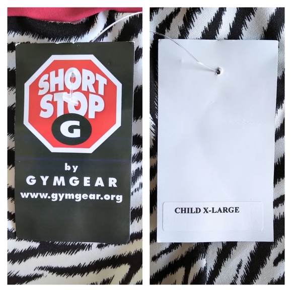 NWT GymGear Dance / Gymnastics Shorts - Zebra Print - Child XL - Picture 3 of 4